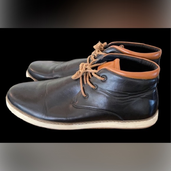 Franco Vanucci Sz 12 Leather Hightop Dress Shoe - Picture 4 of 5